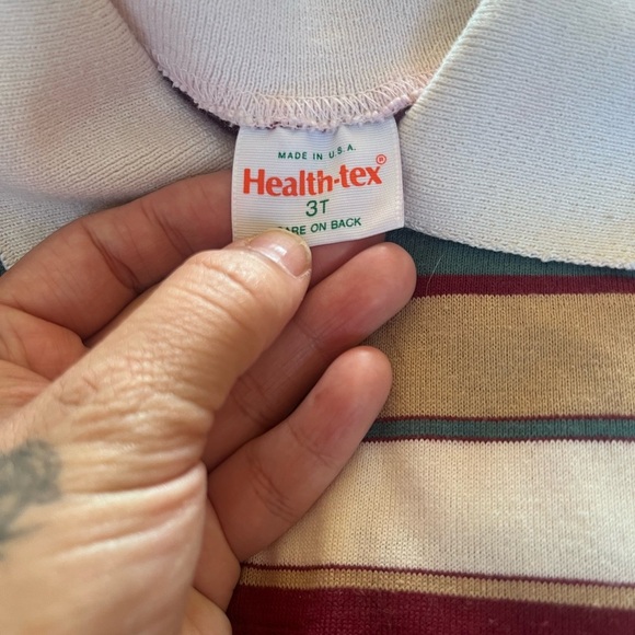 Vintage Healthtex Striped Kids Polo Shirt - Multicolor - Picture 2 of 4